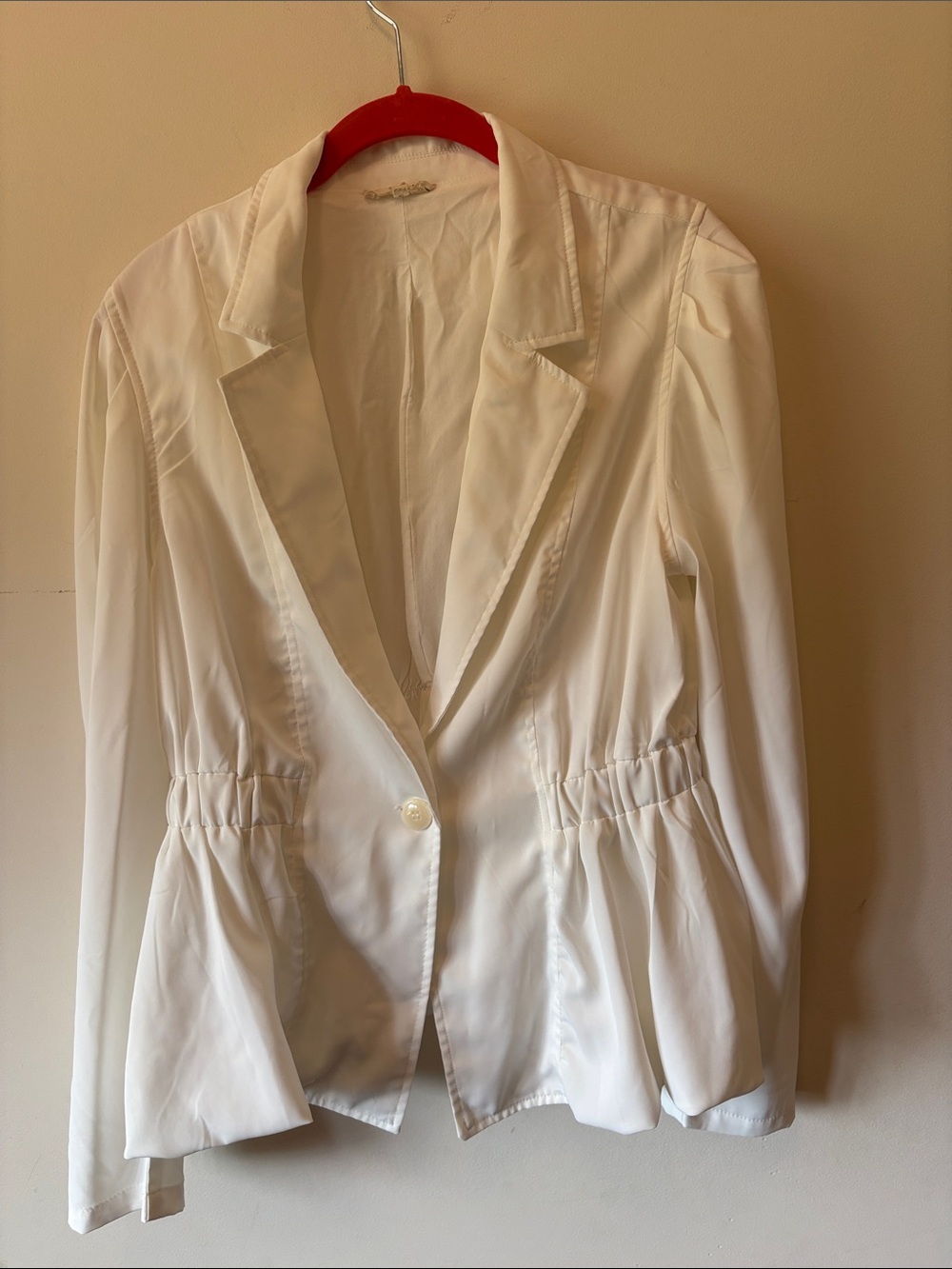 Mystree White Single-Button Women's Blazer